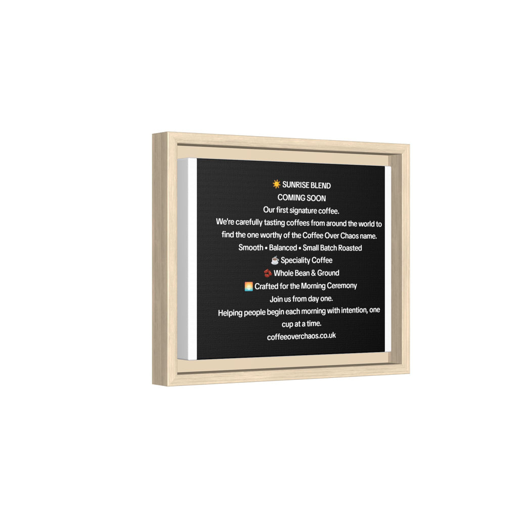 Matte Canvas, Framed (Multi-color)