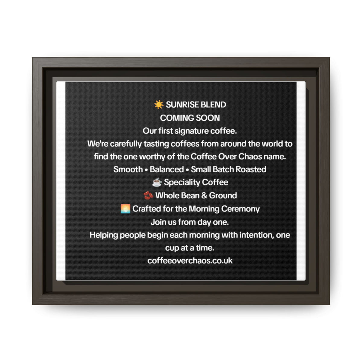 Matte Canvas, Framed (Multi-color)