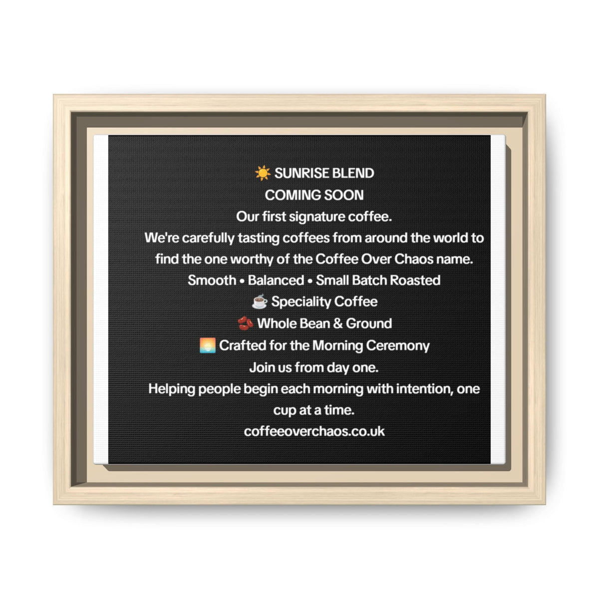 Matte Canvas, Framed (Multi-color)