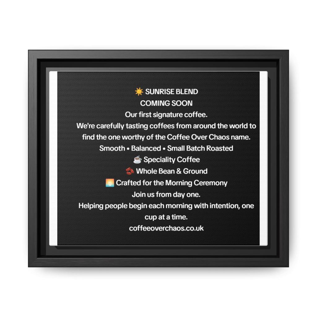 Matte Canvas, Framed (Multi-color)
